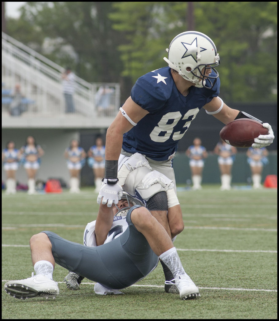 Hayashi caught nine of ten balls and drew a pass interference penalty - Chris Pfaff, Inside Sport: Japan, May 7, 2017