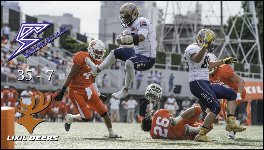 Rookie QB Ikaika Woolsey had two rushing TDs on the day - Chris Pfaff, Inside Sport: Japan, June 4, 2017