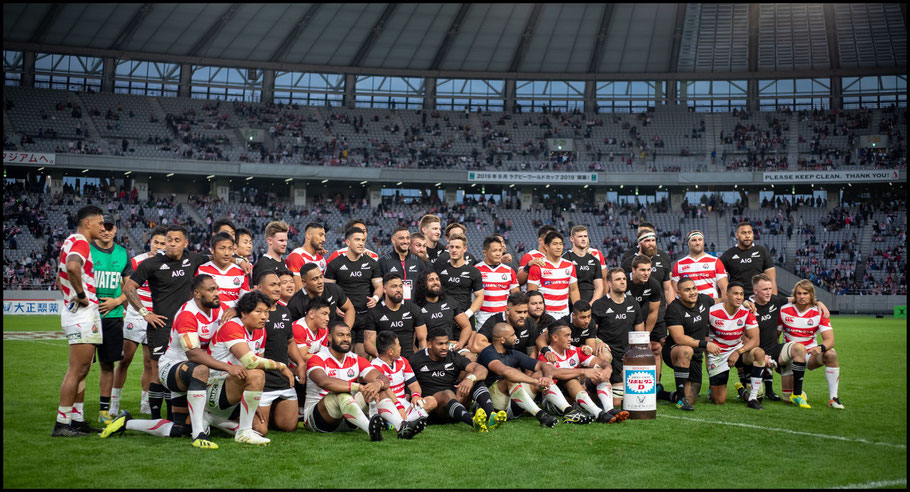 Japan and New Zealand after the game - Sachiyo Karamatsu, Inside Sport: Japan, Nov 3, 2018