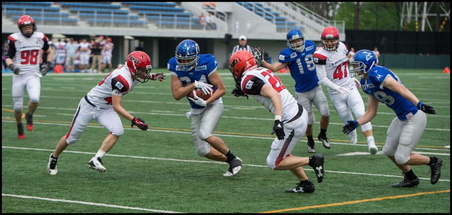 Ryohei Kyobashi's 11 yard TD reception was the first score of the 2017 Pearl Bowl  - John Gunning, Inside Sport: Japan, April 22, 2017