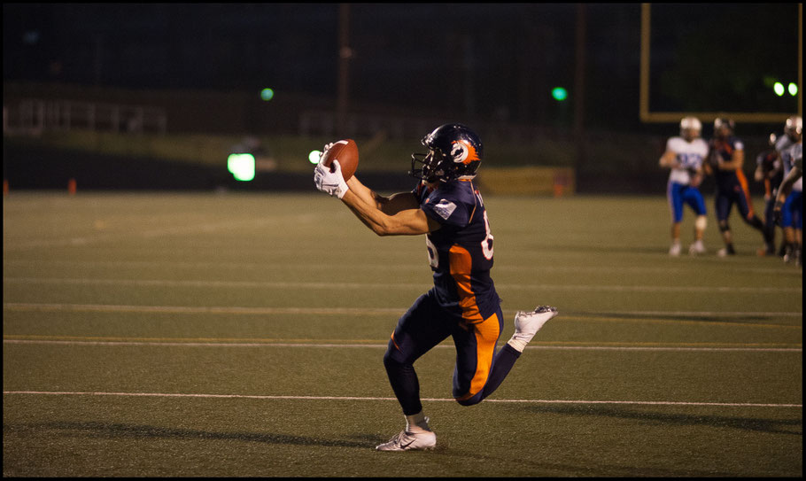 Rise WR Yuhei Yagi hauls in a TD pass late in the game — John Gunning, Inside Sport: Japan, April 22, 2018