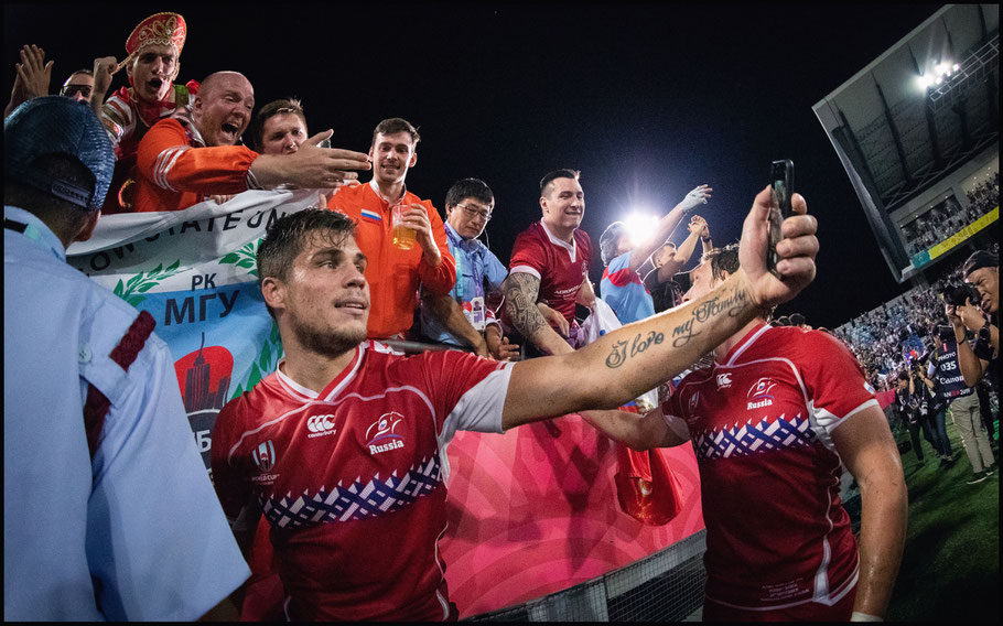 Russian players and fans post game – Sachiyo Karamatsu, Inside Sport: Japan, Sept 24, 2019