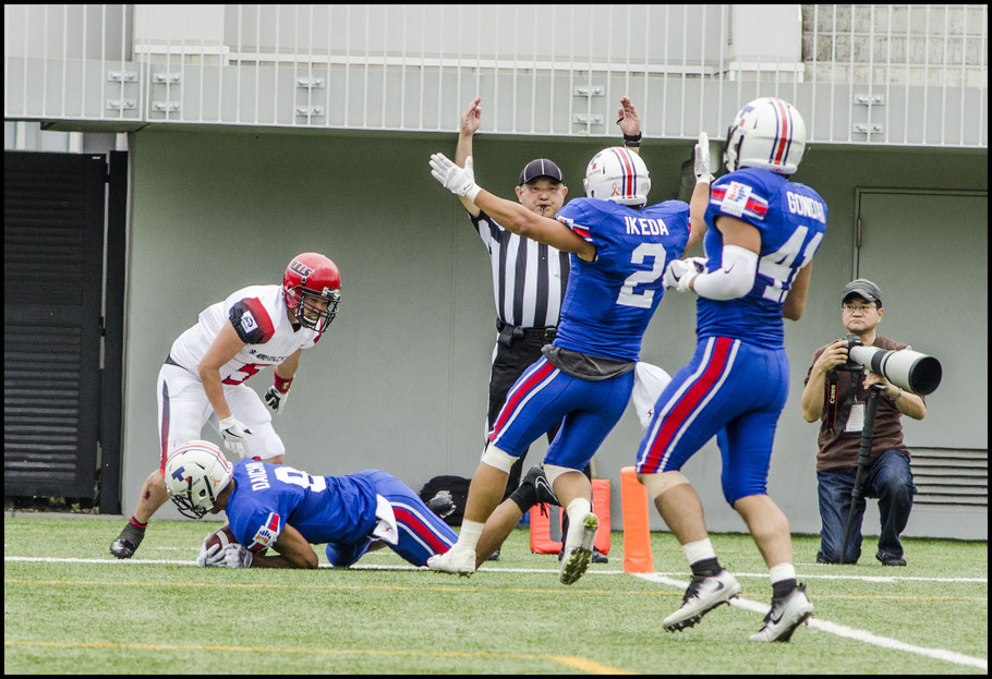 Tokyo Gas' WR Daichi Iwakoshi takes a punt return to the house- Chris Pfaff, Inside Sport: Japan, May 7, 2017