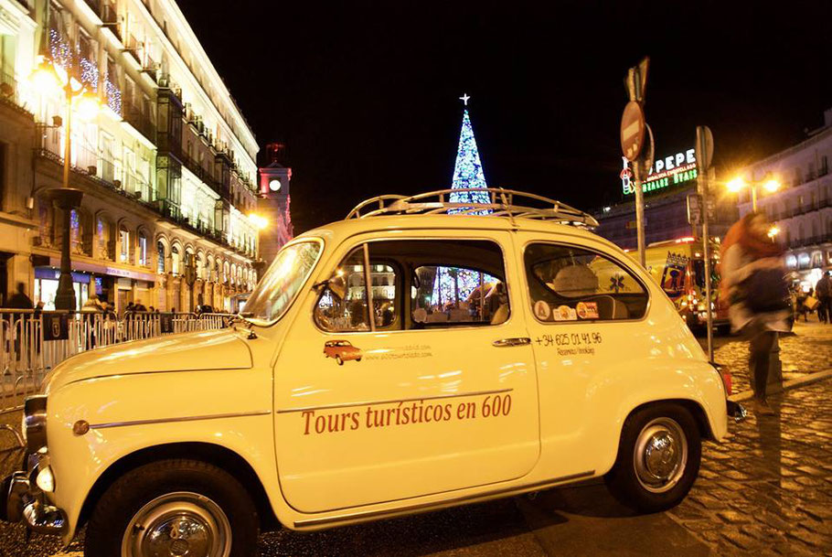 Feliz año Seat 600 puerta del Sol