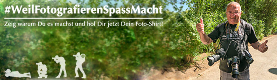 T-Shirts und Kleidung für Fotografen #WeilFotografierenSpassMacht 