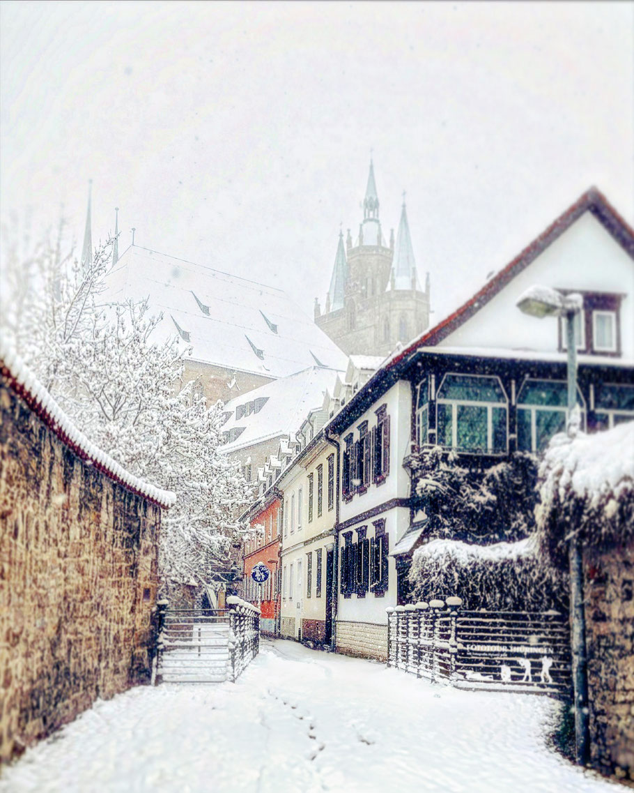 Schnee in Erfurt