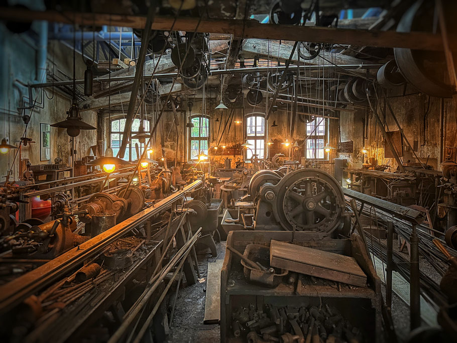 Ehemalige Produktionshalle in der Alten Schraubenfabrik bei Saalfeld