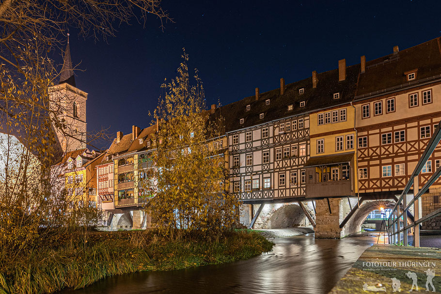 Fotokurs mit Fototour - Erfurt bei Nacht fotografieren - Die Krämerbrücke