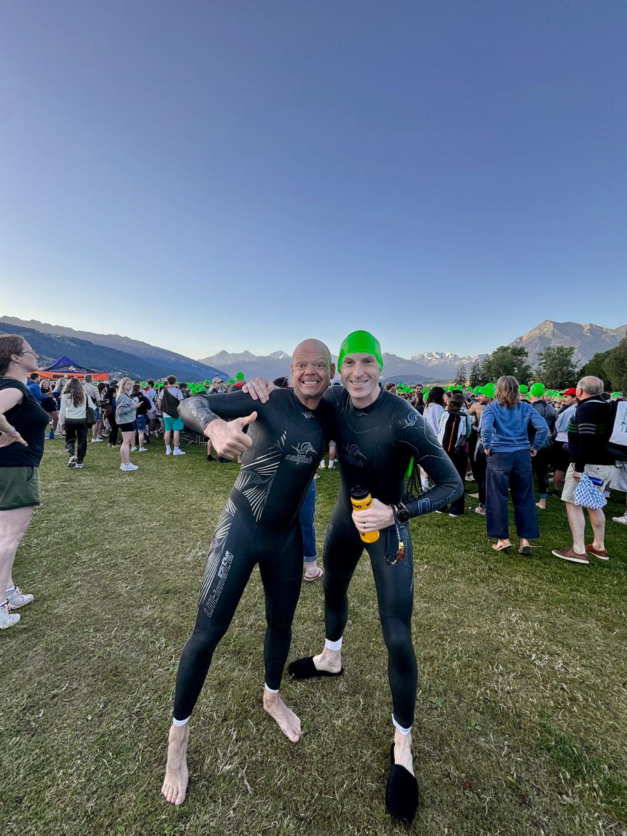 Schwimmstart Ironman Thun, da war noch gut Lachen