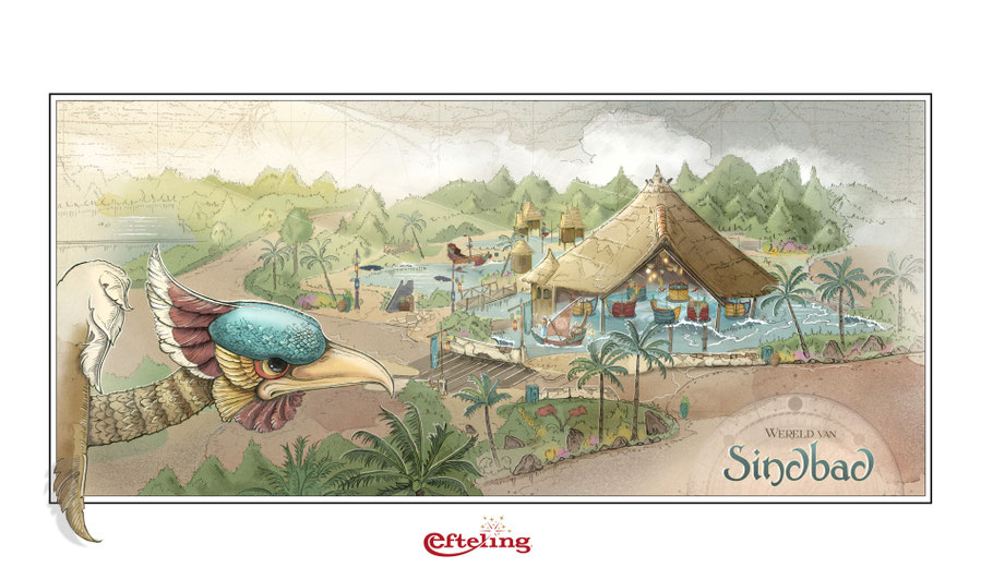 efteling die welt von sindbad vogel rok sirocco archipel
