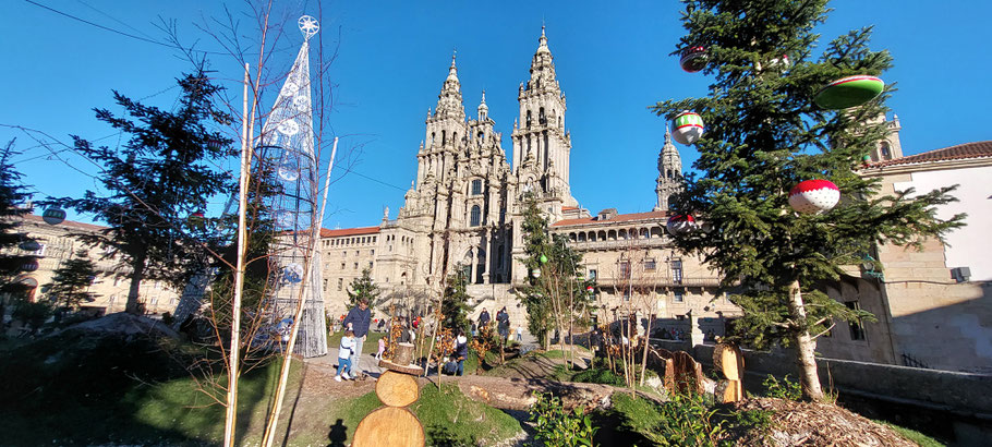 Santiago de Compostela am Weihnachten 2023