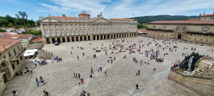 Plaza del Obradoiro. Blick von der Kathedrale.
