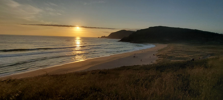 Sonnenuntergang über Mar da Fora in Finisterre ist spektakulär 