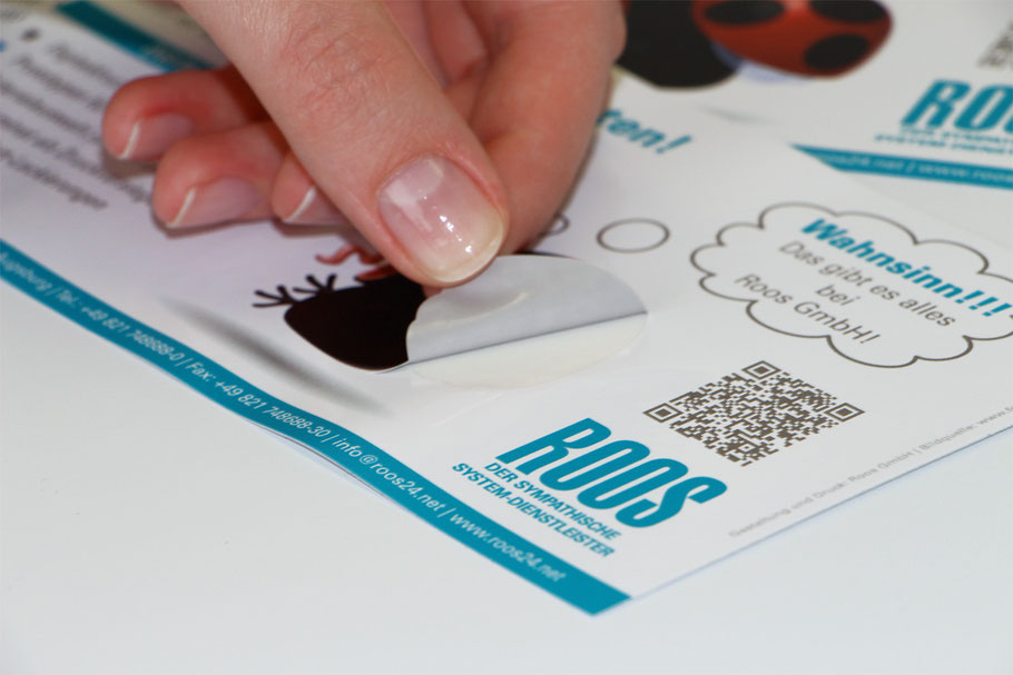 Stickers and front membranes in UV digital printing process roos.gmbh