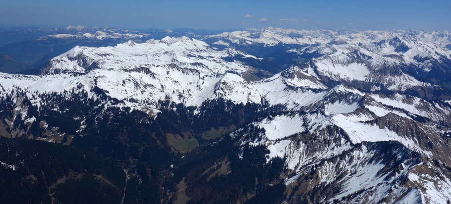 Blick aufs Schigebiet Damüls