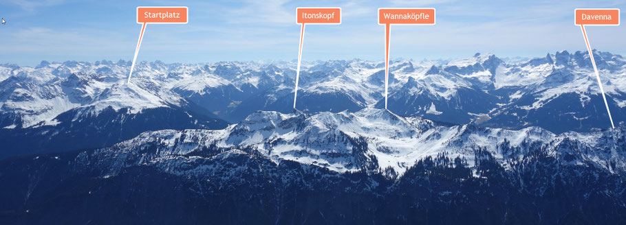 Blick zurück übers Klostertal in Richtung Montafon