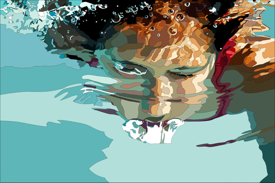  SCHWIMMERIN 2024 - Acryl LW - 1,3m x 1,8m