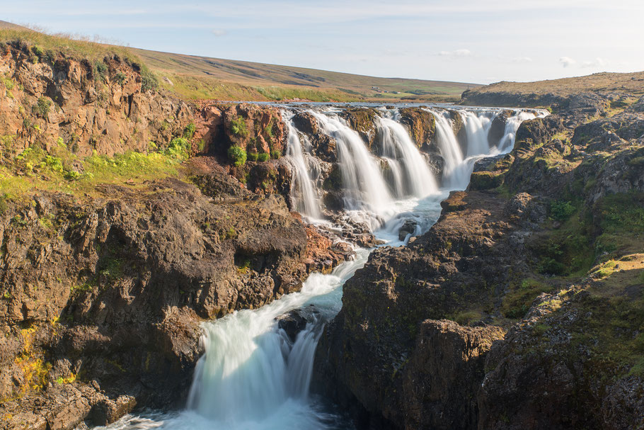 Wasserfall, Kolufossar, Schlucht, Kolugljúfur, Island
