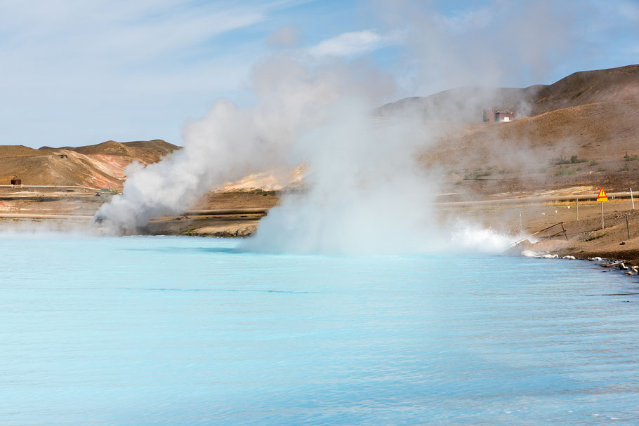 See, Reykjahlíð, heiß, Wasser, Geothermalkraftwerk, Island