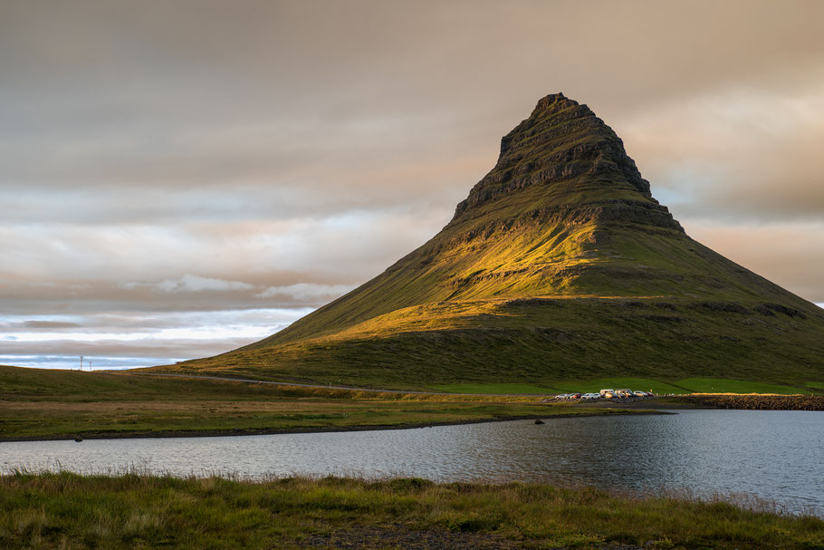 Kirkjufell, Abendsonne, Island