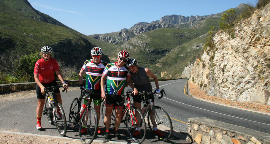 Gemeinsam Rennradfahren in Südafrika