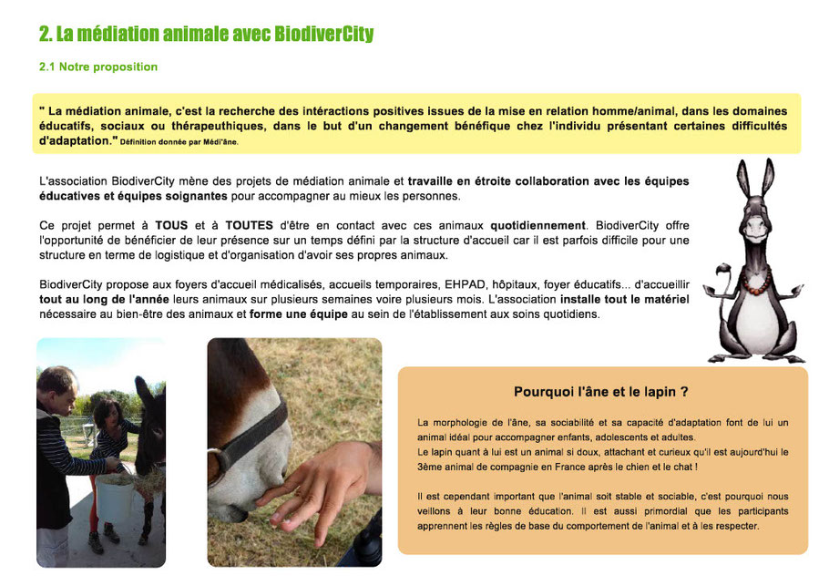 La MÉDIATION animale Site de biodivercitycontact