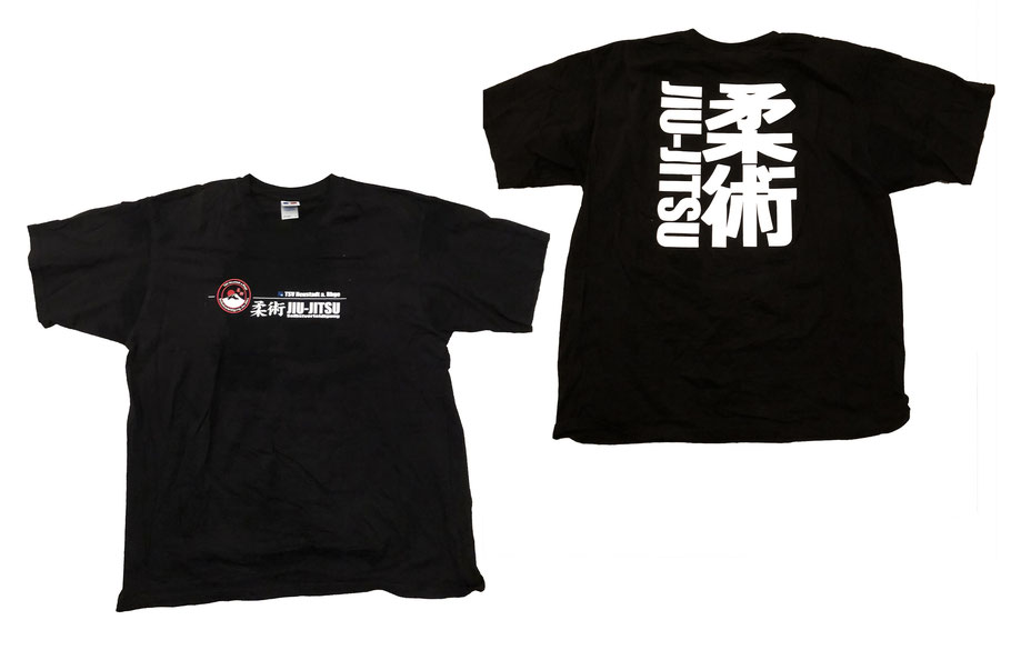 T-Shirt mit Verein und Kanji/Schriftzeichen) Jiu-Jitsu