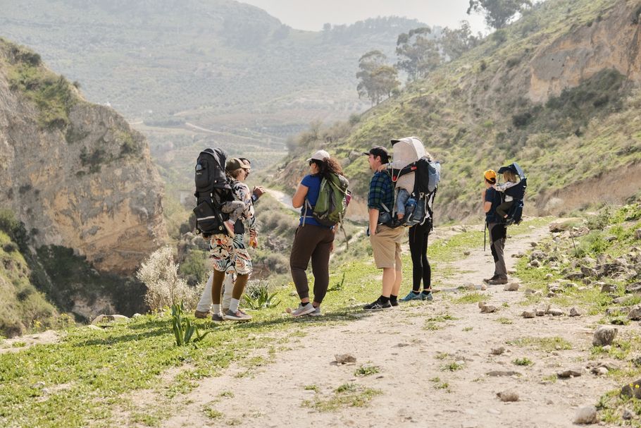 Our guide explains and Silvia translates for us 