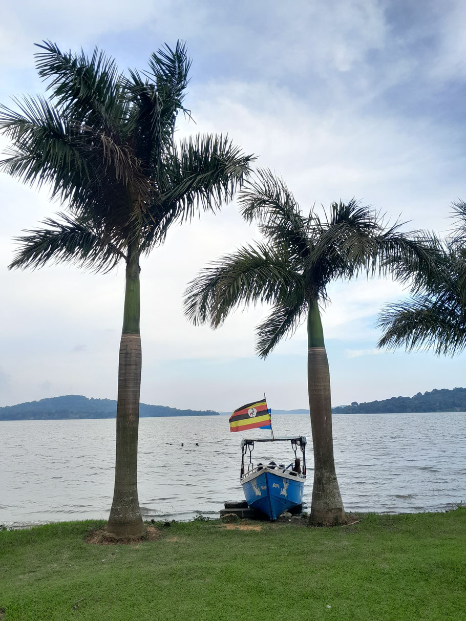 Ugandan Flag at Lake Victoria