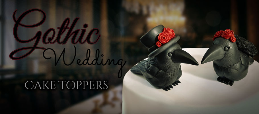 Gothic Wedding Cake Toppers