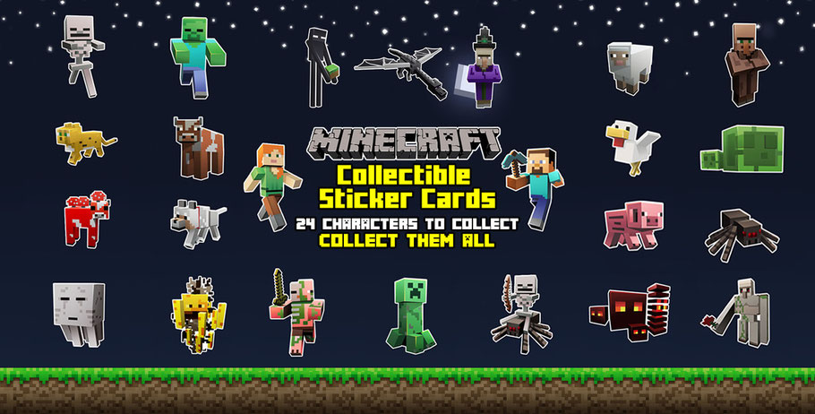 Minecraft Collectible Sticker-Cards