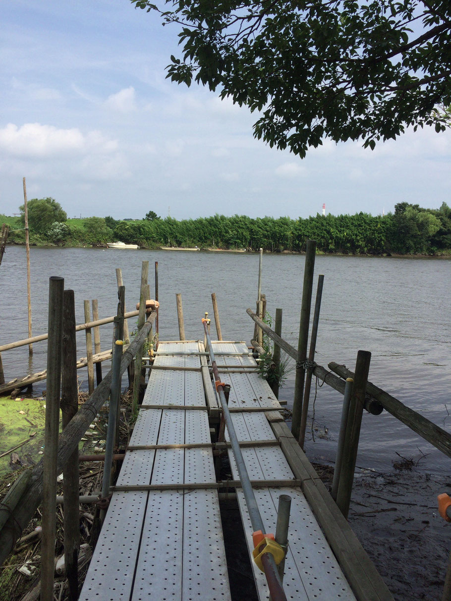 A wharf of Yagiri No Watashi.