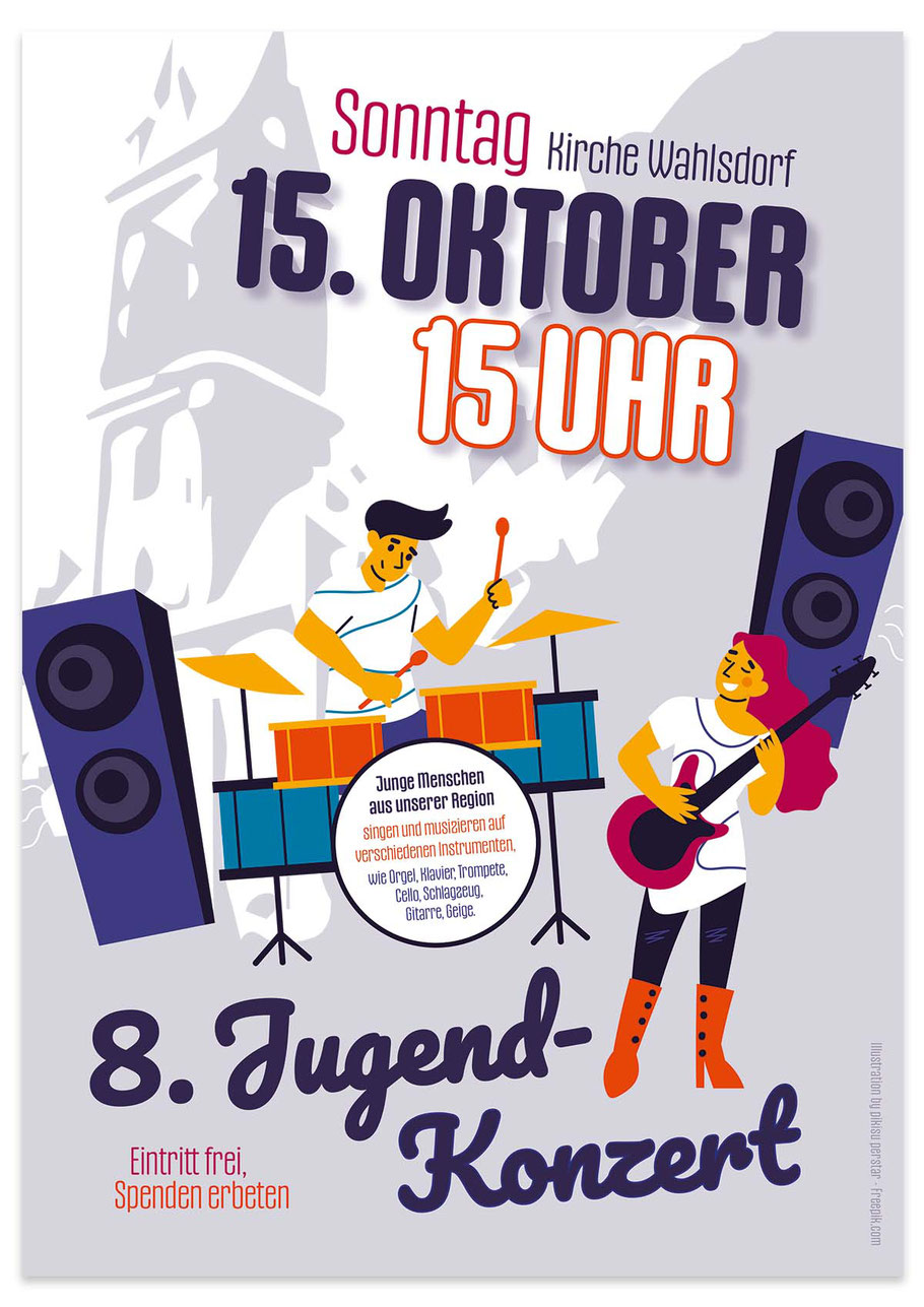 Veranstaltung: 8. Jugend-Konzert in der Kirche Wahlsdorf am 15.10. um 15 Uhr