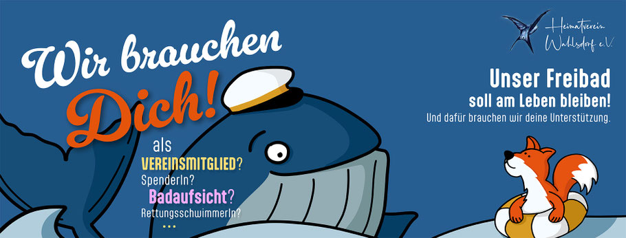 Wir suchen dich! Wir suchen UnterstützerInnen zum Erhalt unseres Freibades.