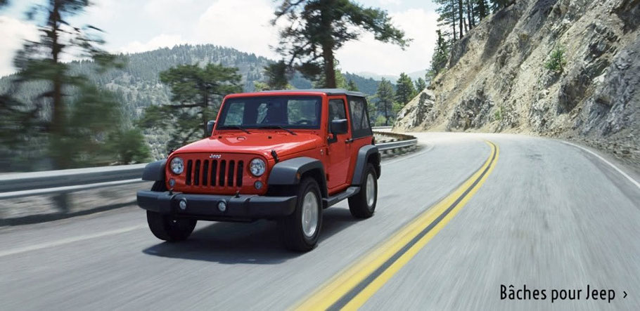 Wrangler JK rouge version deux portes avec capote jeep wrangler noire. Bache Jeep Wrangler neuve.