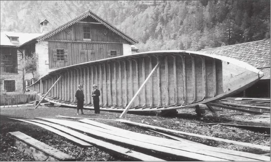 Bau einer Sechserin in Hallstatt (© Severin Schenner)