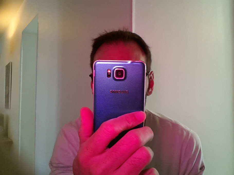 Photo obtenue avec le photomaton - Flash rouge