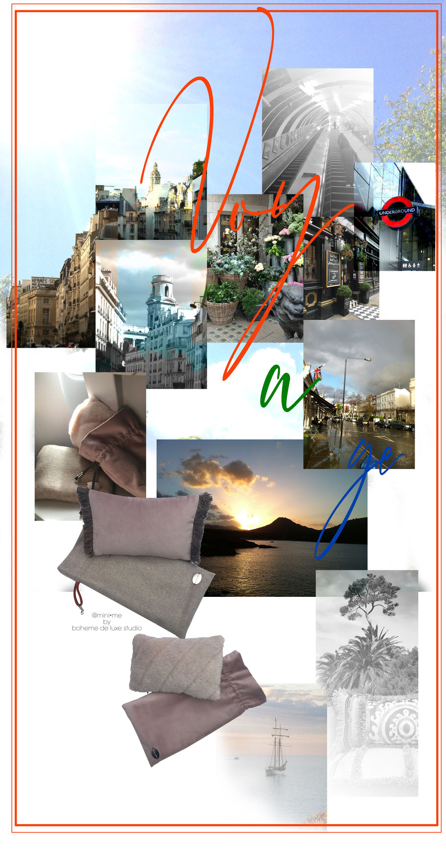 Kissen Reisekissen Reisen Boheme de luxe Studio Dekoration Travel  Reisen Urlaub Bequem reisen Mallorca Ostsse Sylt New York Kissen kaufen Shop