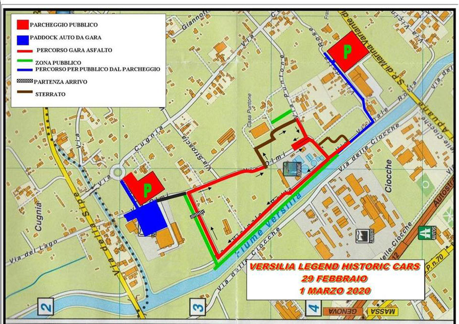 Planimetria circuito Versilia Legend Cars