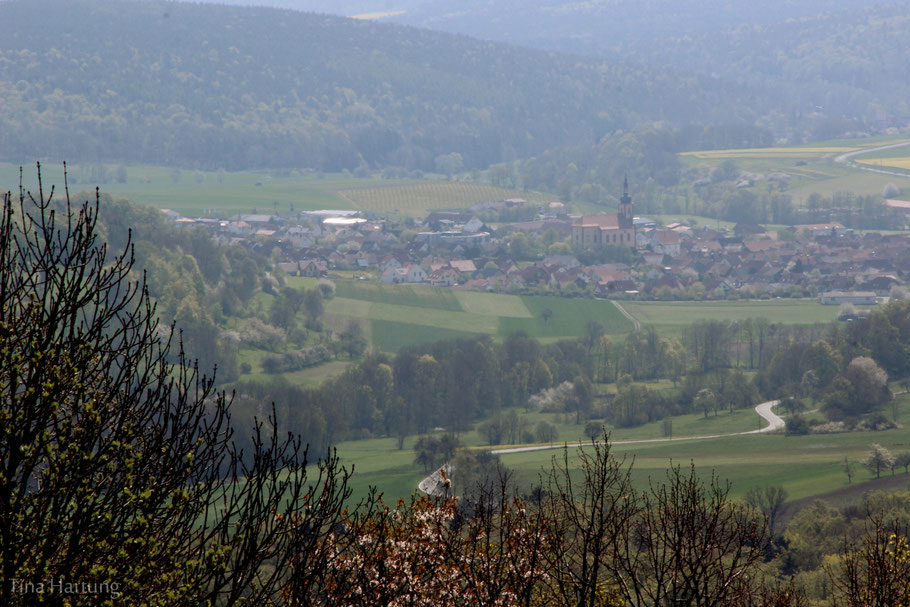 Blick auf die Marktgemeinde Oberelsbach