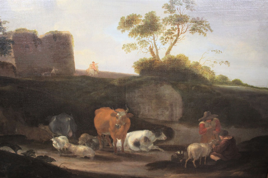 te_koop_aangeboden_een_landschaps_schilderij_van_de_kunstschilder_dirck_van_bergen_1645-1699_17de_eeuw_nederlands_gouden_eeuw