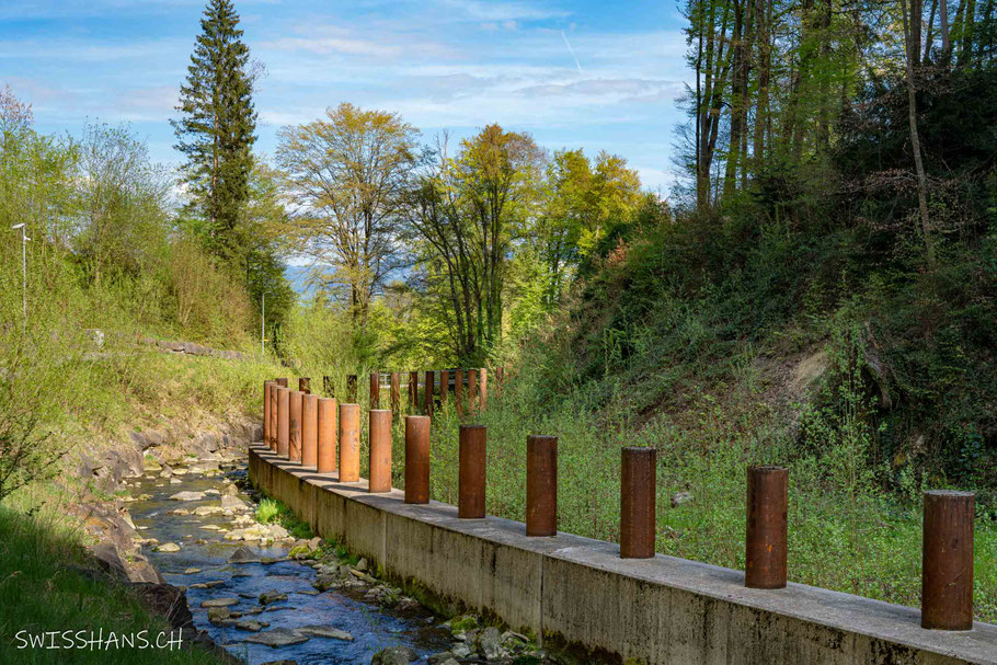 Die Papieri-Holzrückhalteanlage zähmt den Littenbach.