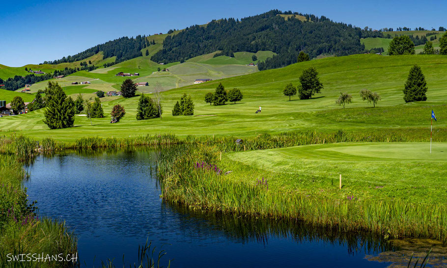 Golfplatz Gonten mit Teich