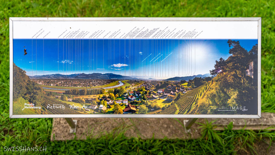 Infotafel zur Aussicht von Au