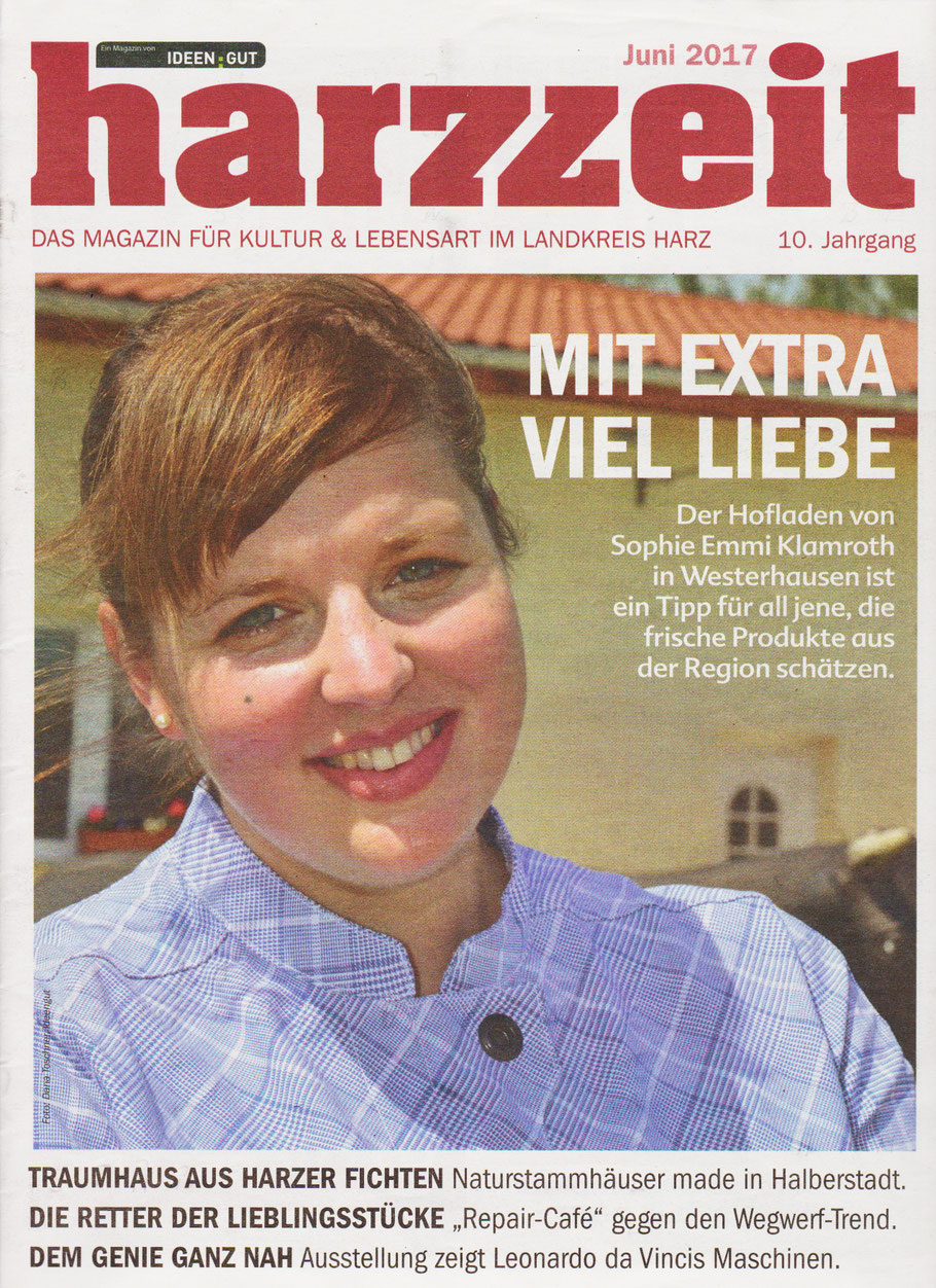 Titelblatt harzzeit "Mit extra viel Liebe" Juni 2017