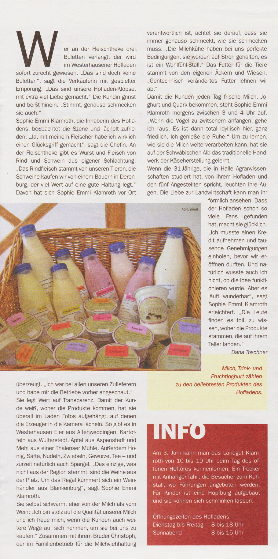 Zeitungsartikel "Mit extra viel Liebe" harzzeit Juni 2017 Teil 2