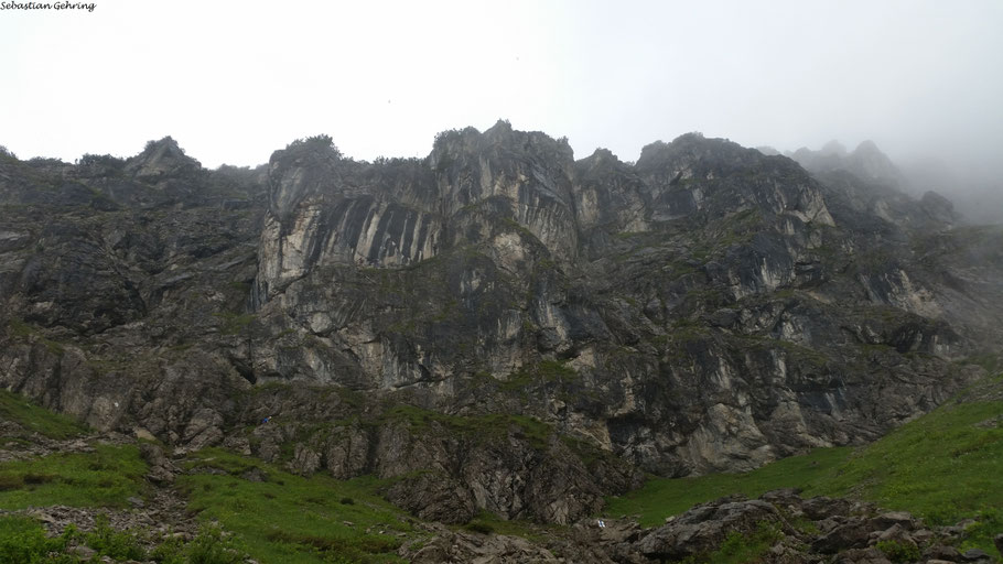 Blick auf den Klettersteig