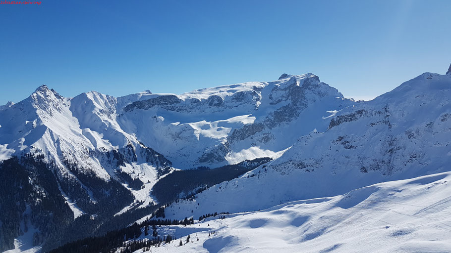 Golm im Montafon, Blick auf Sulzfluh Gauablick