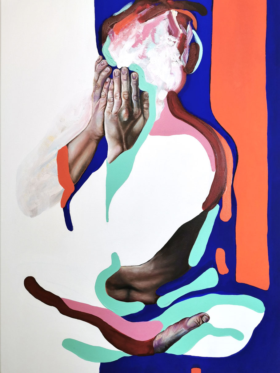  Trans/Masc, (Serie 5), #20, 2022, Öl und Acryl auf Leinwand, 100 x 70 cm