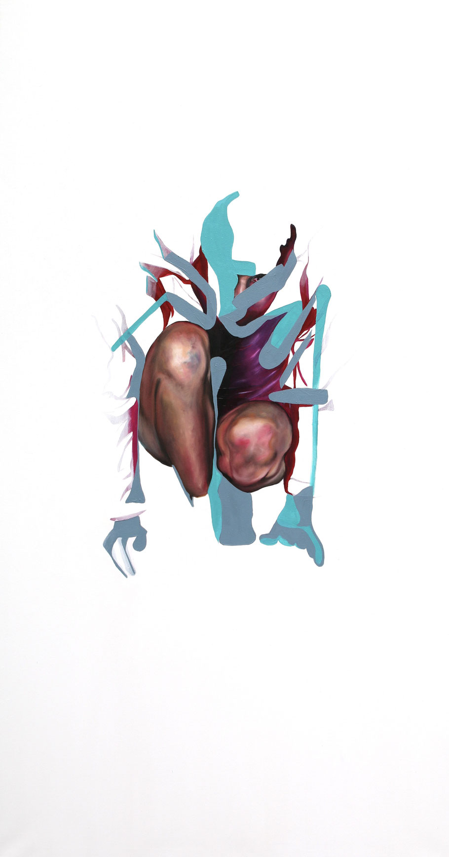 Trans/Masc, (Serie 3), #12, 2021, Öl und Acryl auf Leinwand, 200 x 101 cm